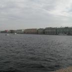 Санкт-Петербург, вид на Дворцовую набережную с Дворцового моста. Июнь 2004 года