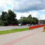 Наро-Фоминск, вид на площадь Свободы и мост через Нару. Июль 2012 г. Фото: А. Востриков.
