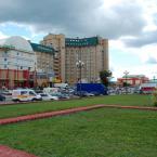 Наро-Фоминск, вид на улицу Жукова от Дворца культуры «Звезда». Июль 2012 г. Фото: А. Востриков.