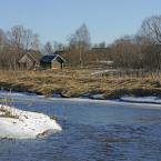 Река Кава, близ деревни, март 2014 г. Фото: Анатолий Максимов.