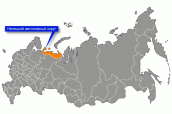 Ненецкий автономный округ на карте России