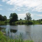 Деревня Большое Леташово. Вид на пруд (воспоминание о детстве-1960-ые). Июнь 2010 года