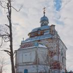Вид на Георгиевскую церковь со стороны алтарной апсиды. Февраль 2015 г. Фото: Анатолий Максимов.