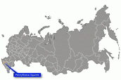 Республика Адыгея на карте России